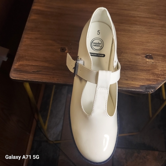 Mary Jane Style Preppy White Lug chunky platform Loafers  by Wonder Nation - Picture 6 of 14